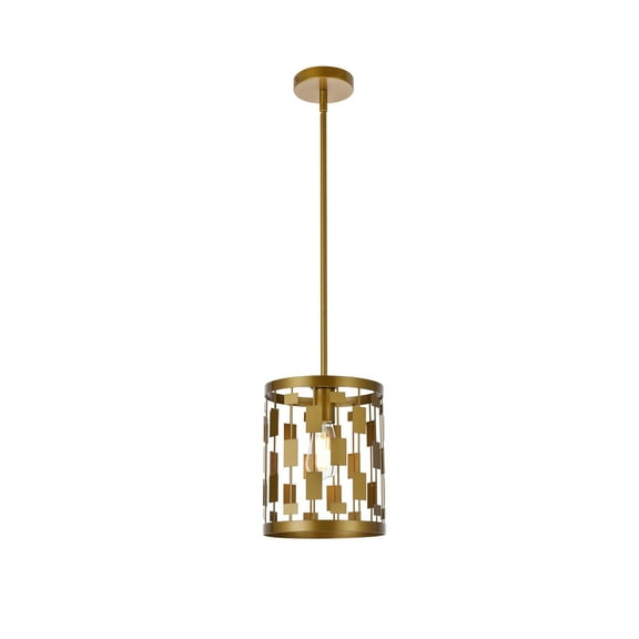 Levante 1 light pendant in brass