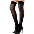 thumbnail image 1 of Levante Women's Levante Calzerotto Over the Knee Stockings - Womens - Female, 1-2, Nero, 1 of 3