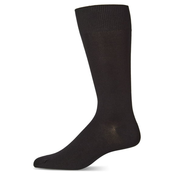 Levante Men's Modal Durable and Flexible Solid Crew Sock - Mens - Male, 10-13, Black