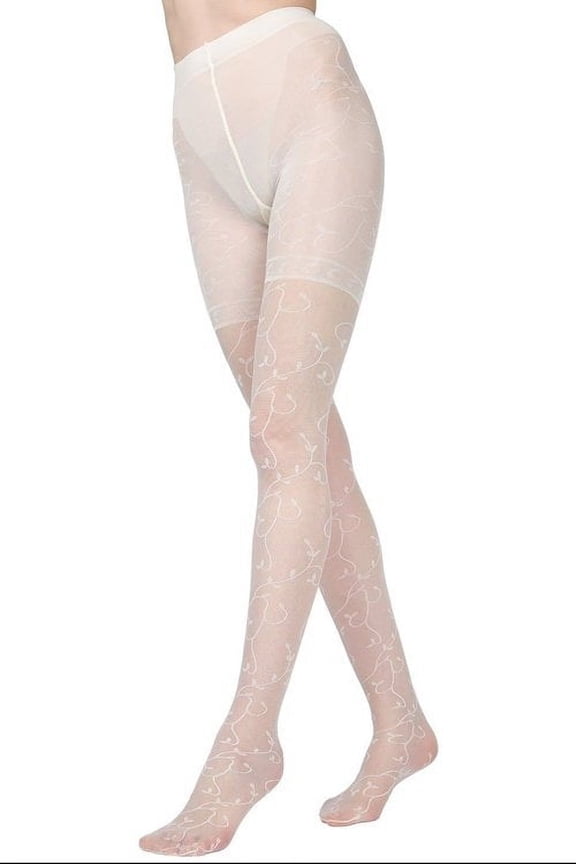 Levante Women's Divine 20 Denier Sheer Vine Control Top Pantyhose - Womens - Female (Medium, Panna)