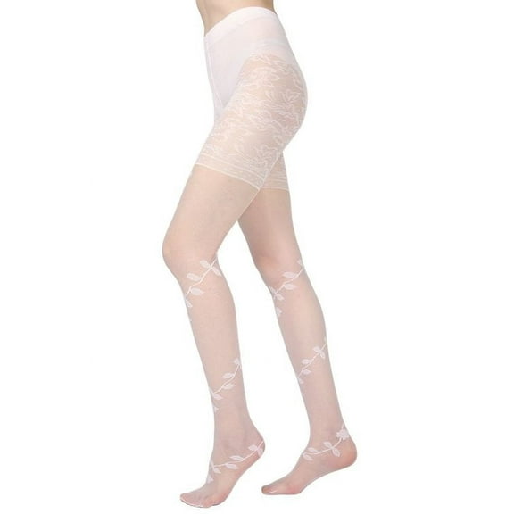 Levante Women's Passion Sheer Control Top Flower Pantyhose - Womens - Female