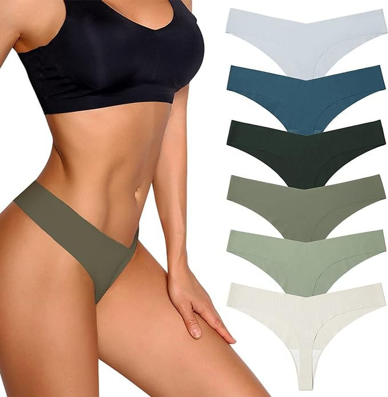 Buy LEVAO Seamless Thongs for Women No Show Briefs Stretch Printed Underwear  Sexy G-String Thongs Multipacks Online at desertcartAntigua and Barbuda