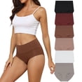 thumbnail image 1 of AWAYTR Women Underwear High Waist Underwear Seamless Panties No Show Invisible Briefs 6 Pack S-2XL, 1 of 8