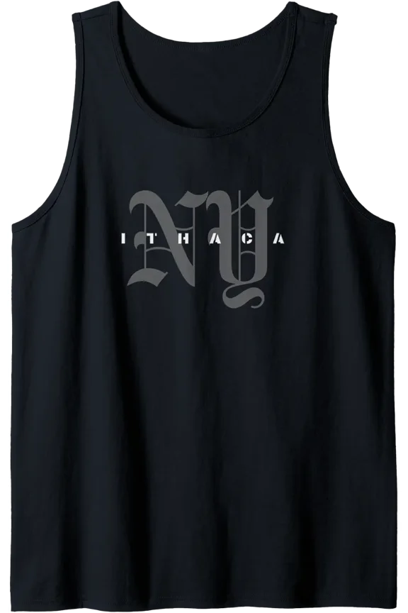 Levart Travel City Minimal New York America Ithaca New York Tank Top Size S-3XL