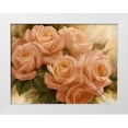 thumbnail image 1 of Levashov, Igor 32x25 White Modern Wood Framed Museum Art Print Titled - Peach Rose Splendor II, 1 of 4