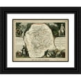 thumbnail image 1 of Levasseur, Victor 32x25 Black Ornate Wood Framed with Double Matting Museum Art Print Titled - Atlas Nationale Illustre VI, 1 of 4