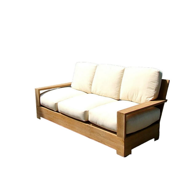 Leveb 1 Pc Sofa Set: Sofa With Cushions in Sunbrela Fabric #57003 Canvas White