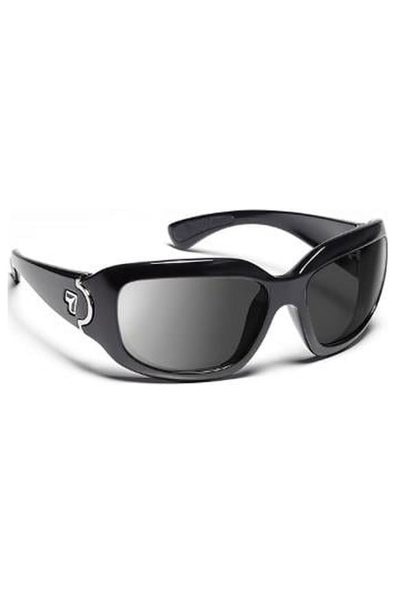 Leveche Sharp View Gray Sunglasses, Glossy Black - Small & Medium