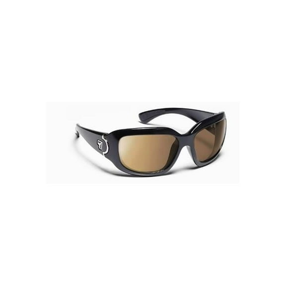 Leveche Sharp View Polarized Copper Sunglasses, Glossy Black - Small & Medium