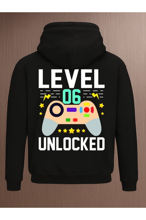 Level 06 Unlocked sweatshirt games men funny hoodies black Casual Wear on Weekends gift vintage comfortable funny aesthetic autumn streetwear spring fun merch Retro Unisex hoodie