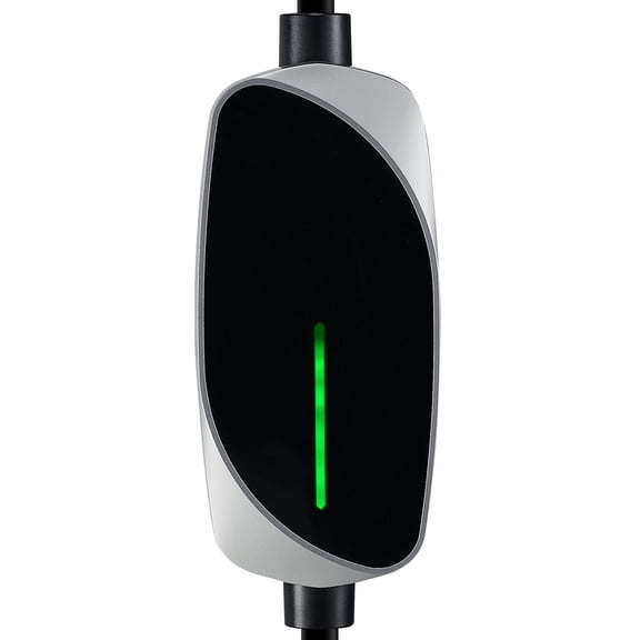Level 1&2 EV Charger,16 Amp,Electric Vehicle Portable Charger with 25 ft Charging Cable,120V-240V,NEMA 6-20P Plug NEMA 5-15 Adapter,LED Indicator,Home Car Charging Station for SAE J1772 EV