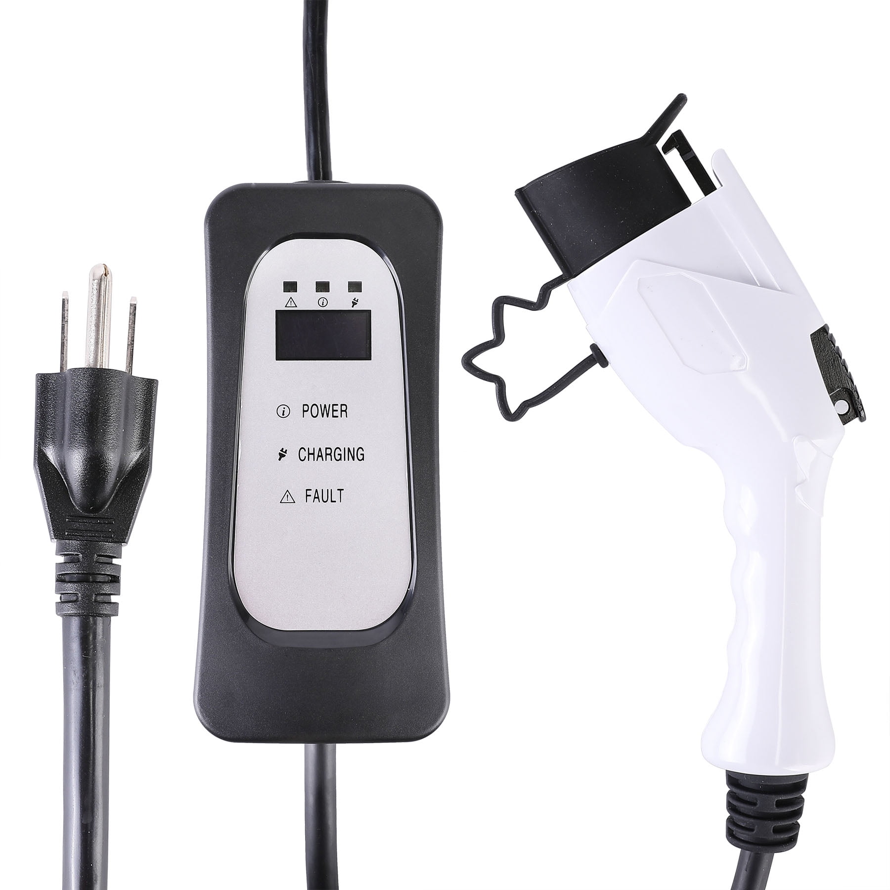 Level 1 Electric Car EV Charger (110V-240V 16A), IP54 Waterproof Rating,  16' Cord and Heavy Duty Electric Cable Plug Adapter, SAE J1772-EVSE UL