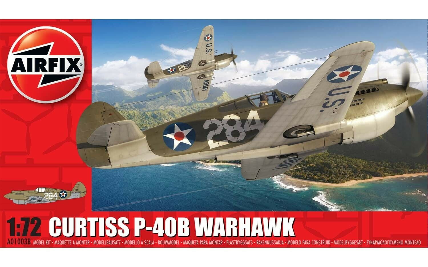 Airfix Curtiss P-40B Warhawk Fighter-Bomber, 1/72 Model Kit