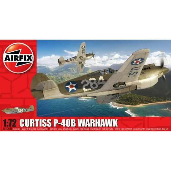 Level 1 Model Kit Curtiss P-40B Warhawk Fighter-Bomber Aircraft 1/72 Plastic Model Kit by Airfix