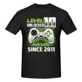 thumbnail image 1 of Level 10 Unlocked Awesome 2011 Men'S Basic Short Sleeve T-Shirt Black Small, 1 of 5