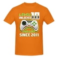 thumbnail image 1 of Level 10 Unlocked Awesome 2011 Men'S Basic Short Sleeve T-Shirt Orange Medium, 1 of 5