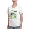 thumbnail image 1 of Level 10 Unlocked Awesome 2011 Women'S V Neck T Shirts White Medium, 1 of 5