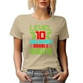 thumbnail image 1 of Level 10, Unlocked Double Digits, Video Gamer or Gaming Enthusiast Birthday, Tan T-Shirt, XL, 1 of 5