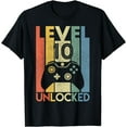 thumbnail image 1 of Level 10 Unlocked Shirt Funny Video Gamer 10th Birthday Gift T-Shirt, 1 of 3