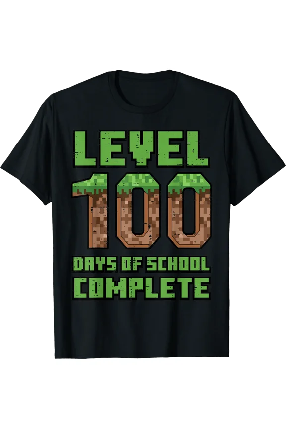 Level 100 Days Of School Complete Gamer 100Th Day Boys Kids T-Shirt