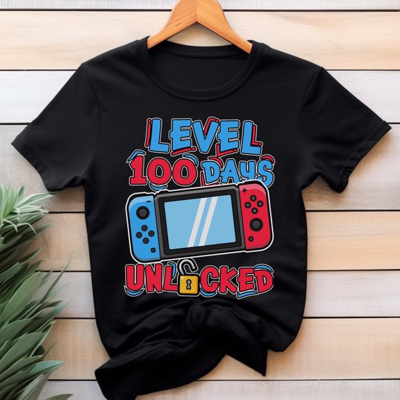 Level 100 Days Of School Completed Shirt, Happy 100 Days Of School, 100 Days Video Game Shirt, 100 Days Of School Shirt, Back To School Shirt
