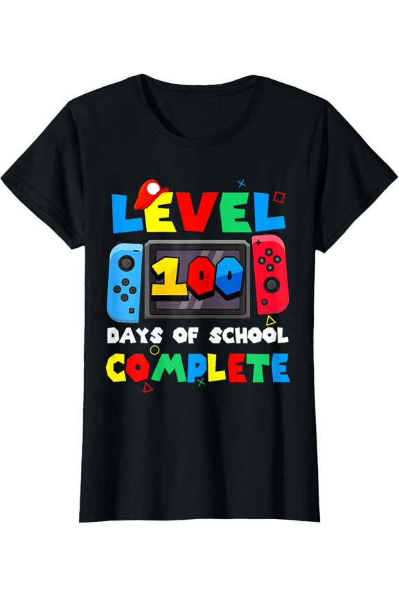 Level 100 Of School Completed School Reference Ladies' Crewneck T-Shirt Unisex Full Size S-5XL
