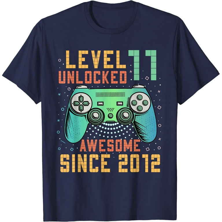 Level 11 Unlocked T-Shirt 11 Year Old Gamer Birthday Gift Level 11 Unlocked T-Shirt 11 Year Old Gamer Birthday Gift