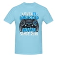 thumbnail image 1 of Level 11 Unlocked Awesome Since 2010 Men'S Basic Short Sleeve T-Shirt Sky Blue Small, 1 of 5
