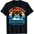 thumbnail image 1 of Level 11 Unlocked Birthday 11 Years Old Awesome Since 2009 T-Shirt, 1 of 6
