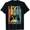 thumbnail image 1 of Level 11 Unlocked Shirt Funny Video Gamer 11th Birthday Gift T-Shirt, 1 of 3