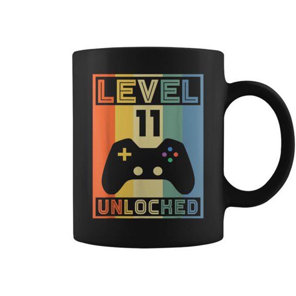 Level 11 Unlocked Video Gamer 11Th Birthday Gaming Coffee Mugs