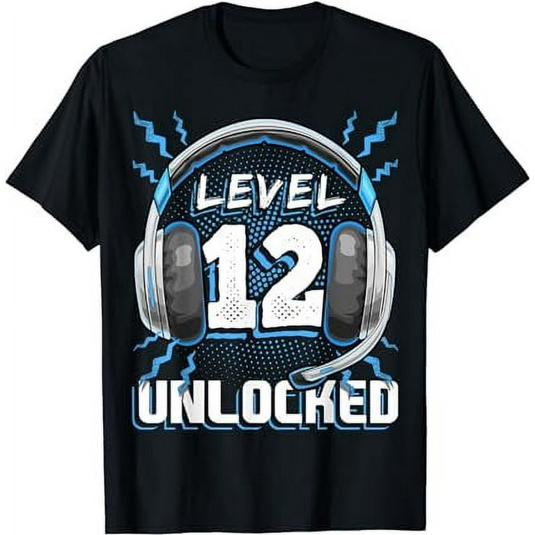 Level 12 Unlocked T-Shirt 12th Video Gamer Birthday Gift Level 12 Unlocked T-Shirt 12th Video Gamer Birthday Gift