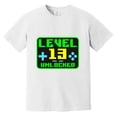thumbnail image 1 of Level 13 Unlocked Funny Gamer 13th Birthday Gift Comfort Color T-Shirt, Unisex, up to size 4XL, 1 of 4