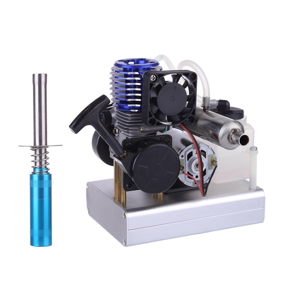 Level 15 12V Nitro Methanol Engine Generator with Cooling Fan Dual USB Charging for Science Experiments and Outdoor Lighting