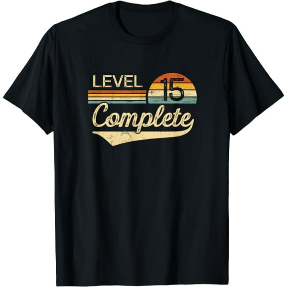 Level 15 Complete Vintage 15th Wedding Anniversary T-Shirt
