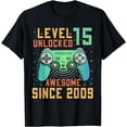 thumbnail image 1 of Level 15 Unlocked 15th Birthday 15 Year Old Gifts Gamer Bday T-Shirt, 1 of 4