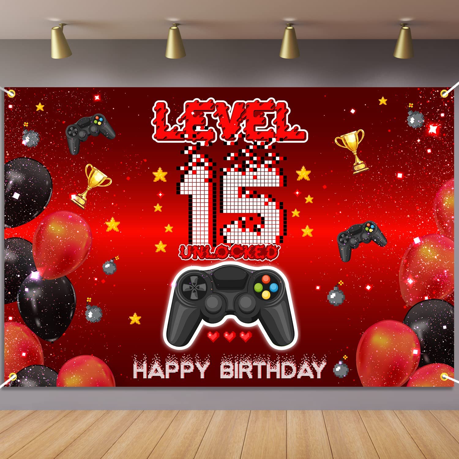 'Level 11 Unlocked' Geburtstagsbanner – Videospiel-Theme Dekoration Für 11. Geburtstag