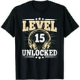 thumbnail image 1 of Level 15 Unlocked Gaming 15 Years Old 15th Birthday Gamer T-Shirt, 1 of 3