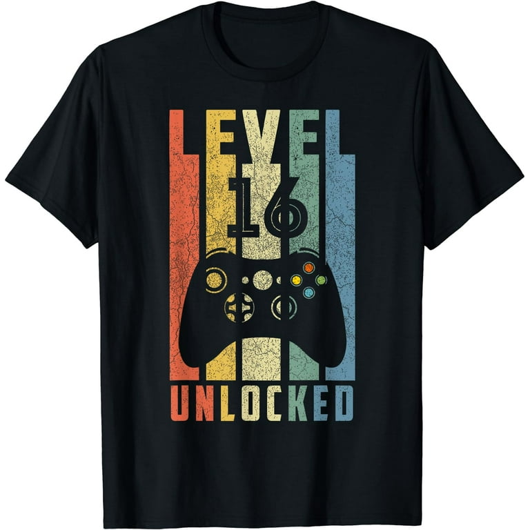 Level 16 Unlocked Tshirt 16th Video Gamer Birthday Boy Gifts Level 16 Unlocked Tshirt 16th Video Gamer Birthday Boy Gifts