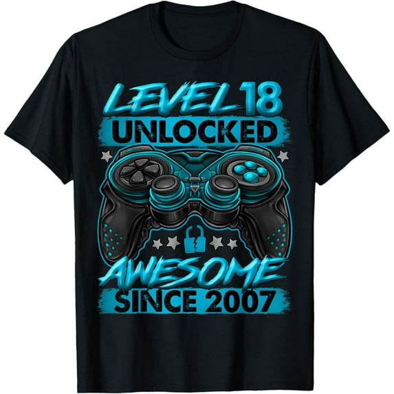 Level 18 Unlocked 18 Year Old Gifts 18Th Birthday Unisex Men Women T-Shirt S-5Xl - Best Birthday Gifts