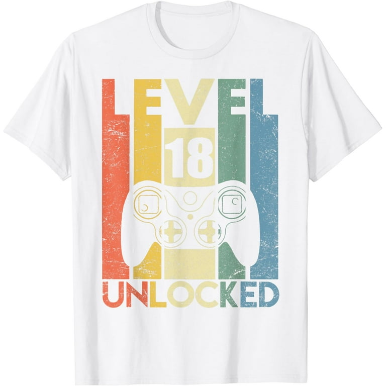 Level 18 Unlocked Tshirt 18th Video Gamer Birthday Boy Gifts Level 18 Unlocked Tshirt 18th Video Gamer Birthday Boy Gifts