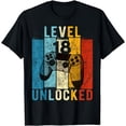 thumbnail image 1 of Level 18 Unlocked Video Gamer 18 Year Old 18th Birthday Gift T-Shirt, 1 of 6