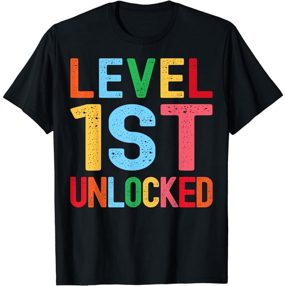 Level 1st Unlocked 1th Birthday 1 Year Old Boys Girls T-Shirt