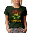 thumbnail image 1 of Level 2 Complete - Car Racing Video Gamer or Gaming Enthusiast Birthday, Military Green T-Shirt, Medium, 1 of 5