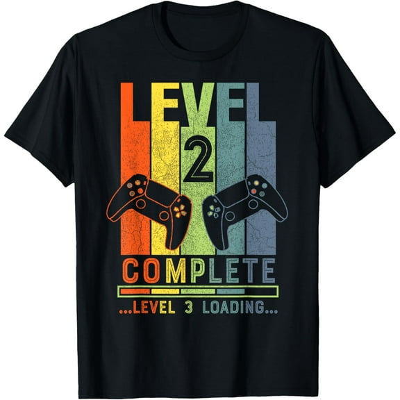 Level 2 Complete Gamer Gift 2 Years Wedding Anniversary T-Shirt