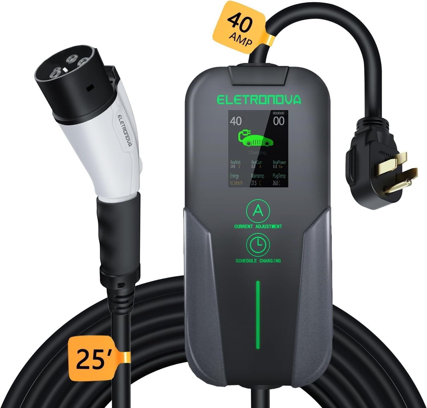 Battery Tender 40 Amp Ev Charger Level 2 EV Charger 240V /40 Amp UL & Energy Star Certified Metal Case