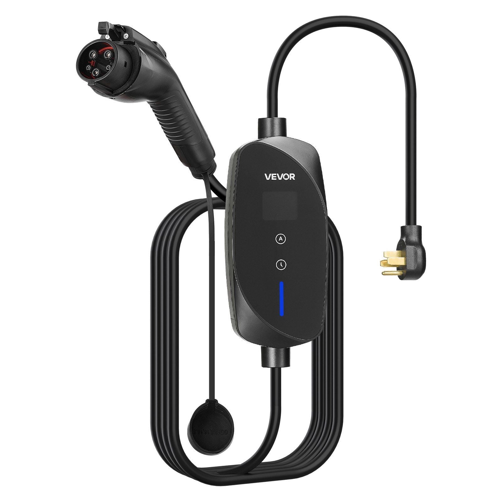 Level 2 EV Charger, 32A 240V, 25-Foot Heavy Duty Cable, NEMA 14-50 Plug, LCD Interface with Adjustable Current Control, Universal Plug-in Home Charger for J1772 Electric Cars