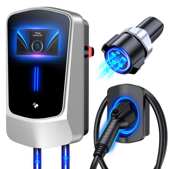 Level 2 EV Charger Home Electric Vehicle Charging Station 32A Outdoor EVSE with WiFi NEMA 14-50 Plug, 25 FT Cable, 240V