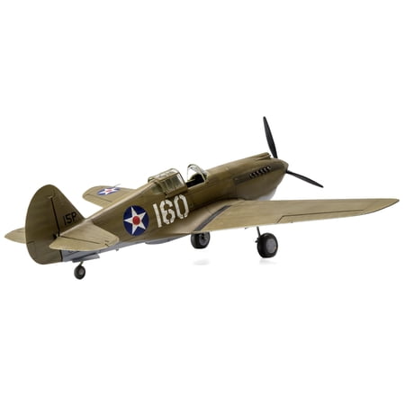 Level 2 Model Kit Curtiss P-40B Warhawk Fighter-Bomber Aircraft with 2 Scheme Options 1/48 Plastic Model Kit by Airfix