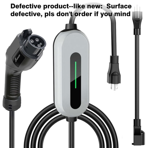 Level 2 EV Charger 240V 16Aamp Power 3.8kW, Portable Level 2 Charger, Vehicle Charging Station 25ft Cable UL Certified, 110V-240V NEMA 6-20P EVSE w/ J1772 Connector